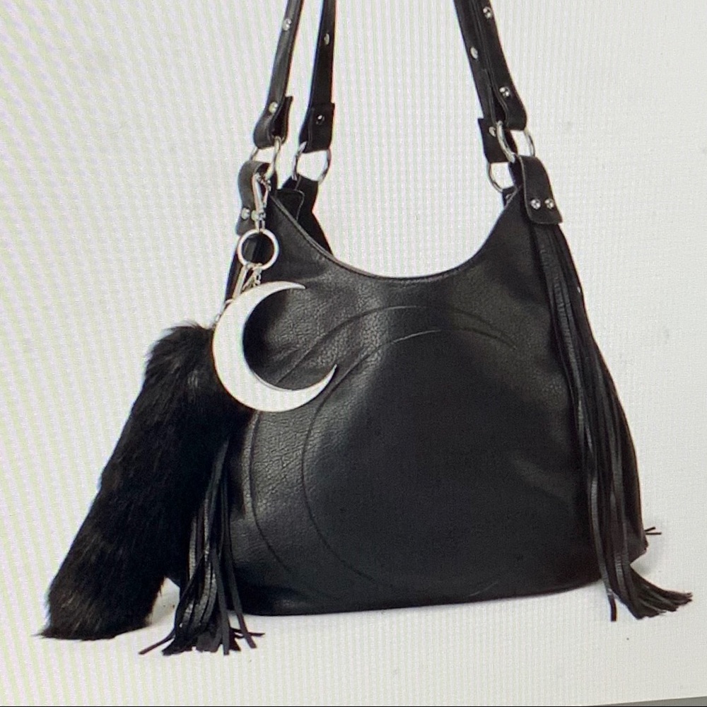 Janis fringe handbag Killstar lunar crescent moon